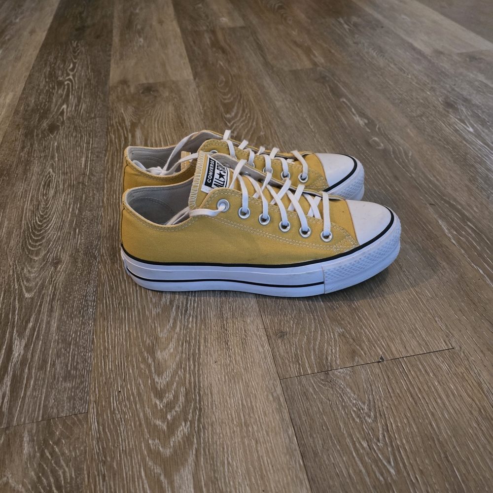 Yellow Converse Platfoem Shoes